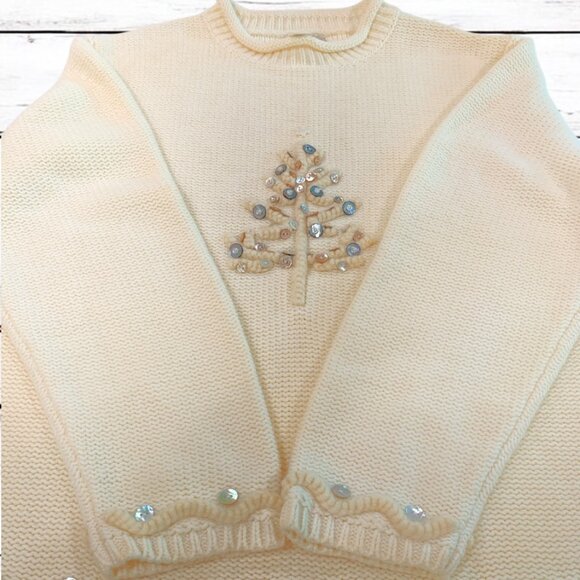 Coldwater Creek Women's Knitted Christmas Sweater Size XL - Picture 4 of 11